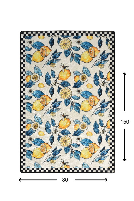Conceptum Alfombra de Pasillo Lemon 80 x 150 cm Multicolor